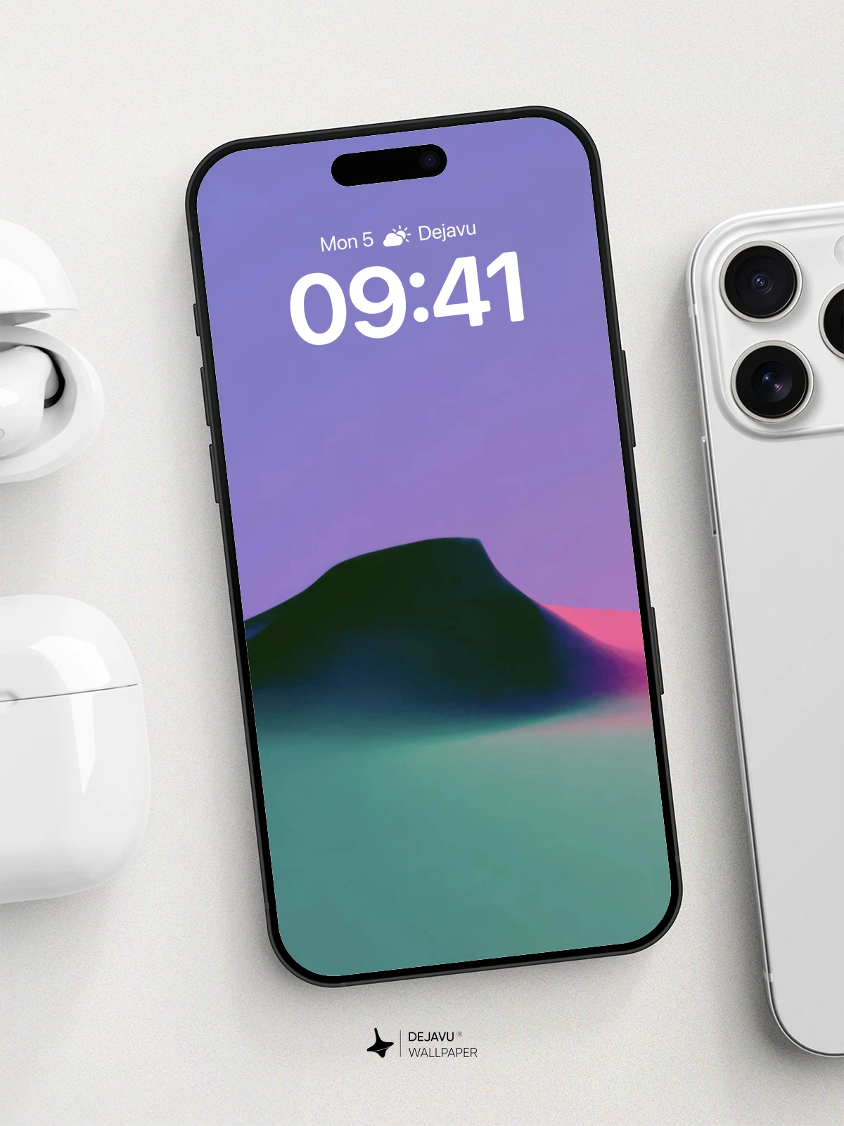 Dreamy Gradient Mountain Wallpaper 8K for iPhone and Android