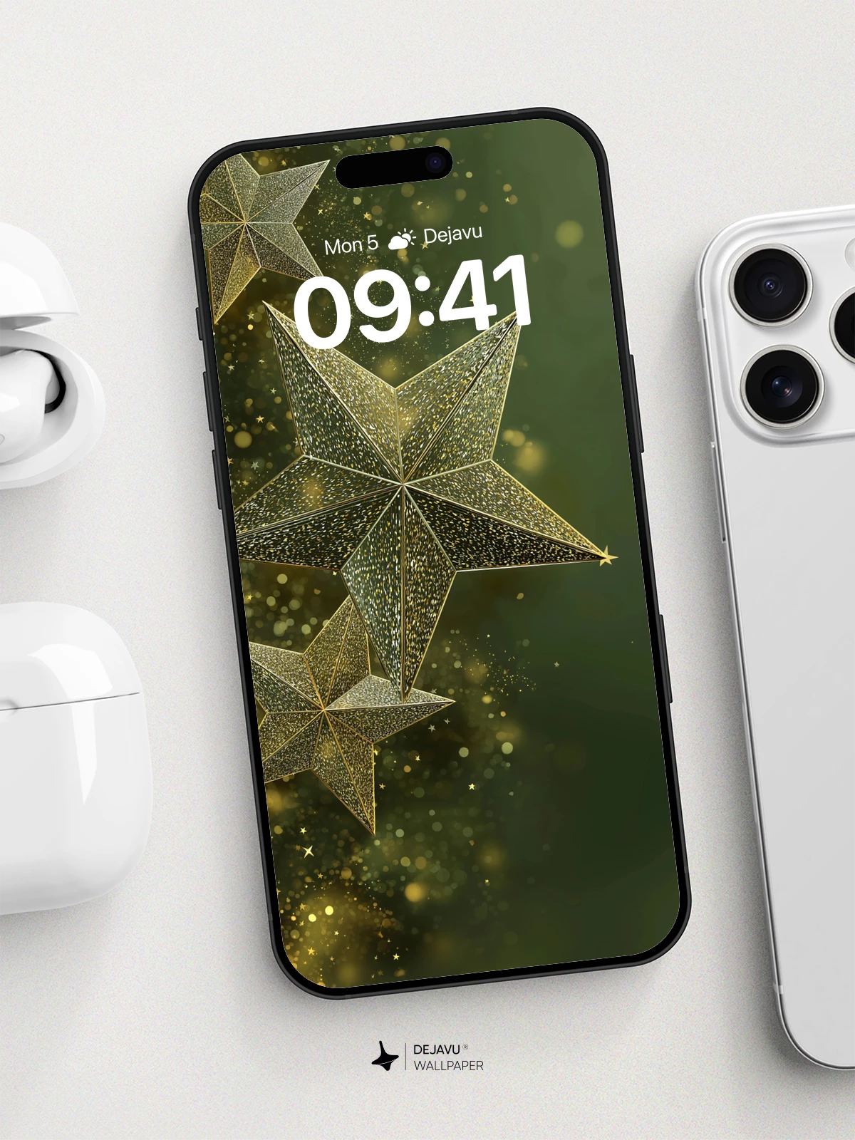 Golden Star Constellation Wallpaper 8K for iPhone and Android