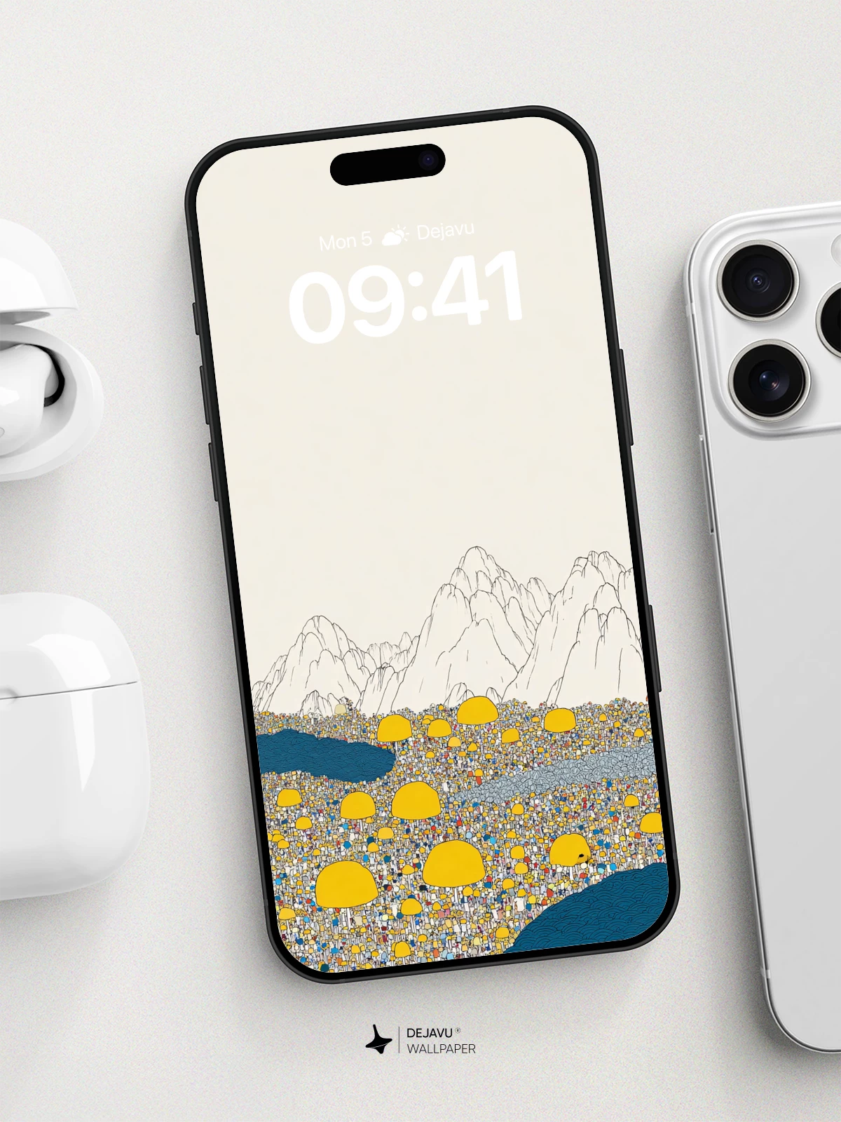 Surreal Mushroom Landscape Wallpaper 8K for iPhone and Android