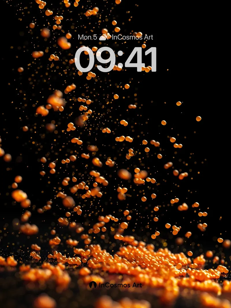 Golden Dust Storm Wallpaper with Floating Particles