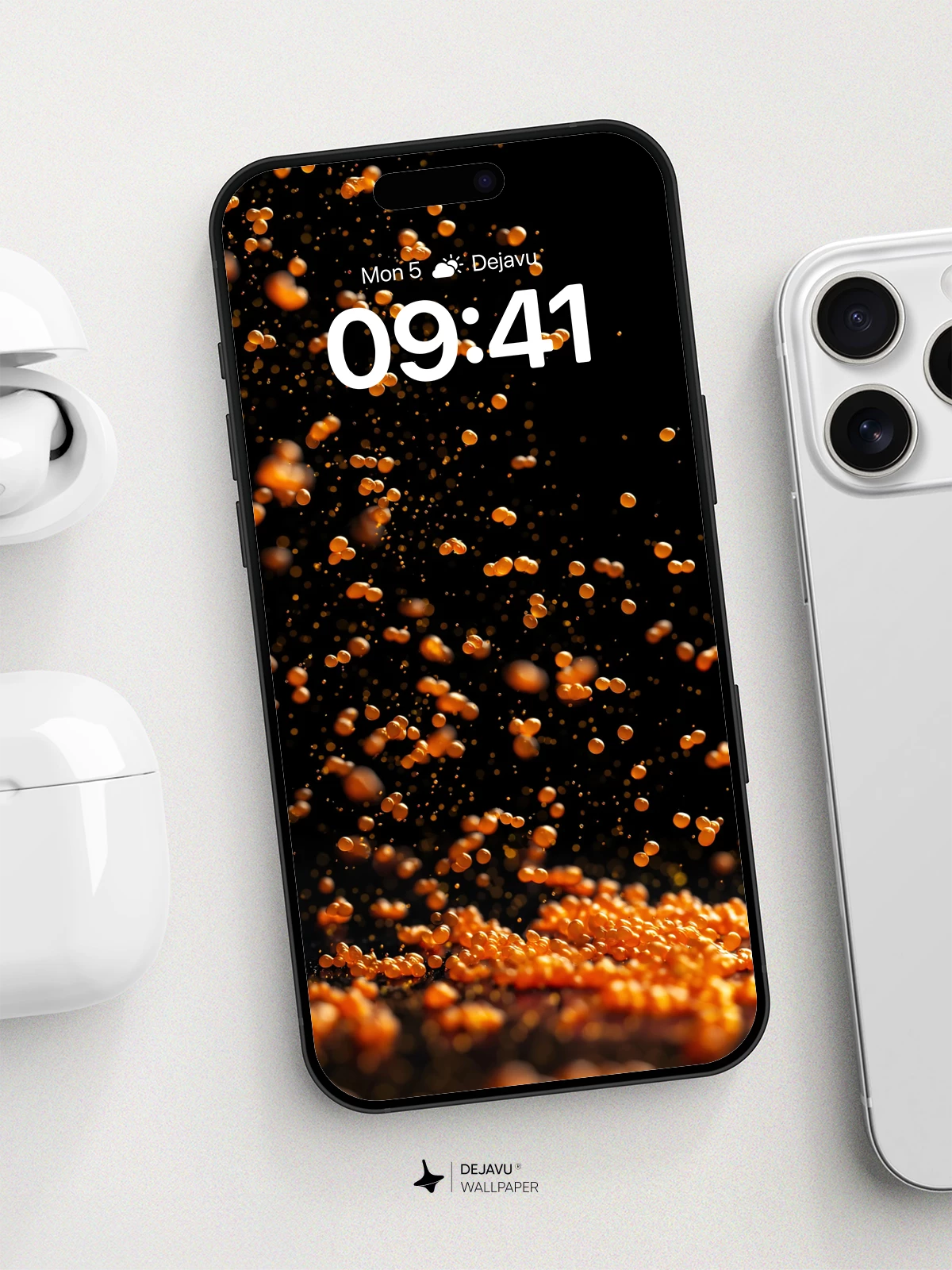 Golden Particle Explosion Wallpaper 8K for iPhone and Android