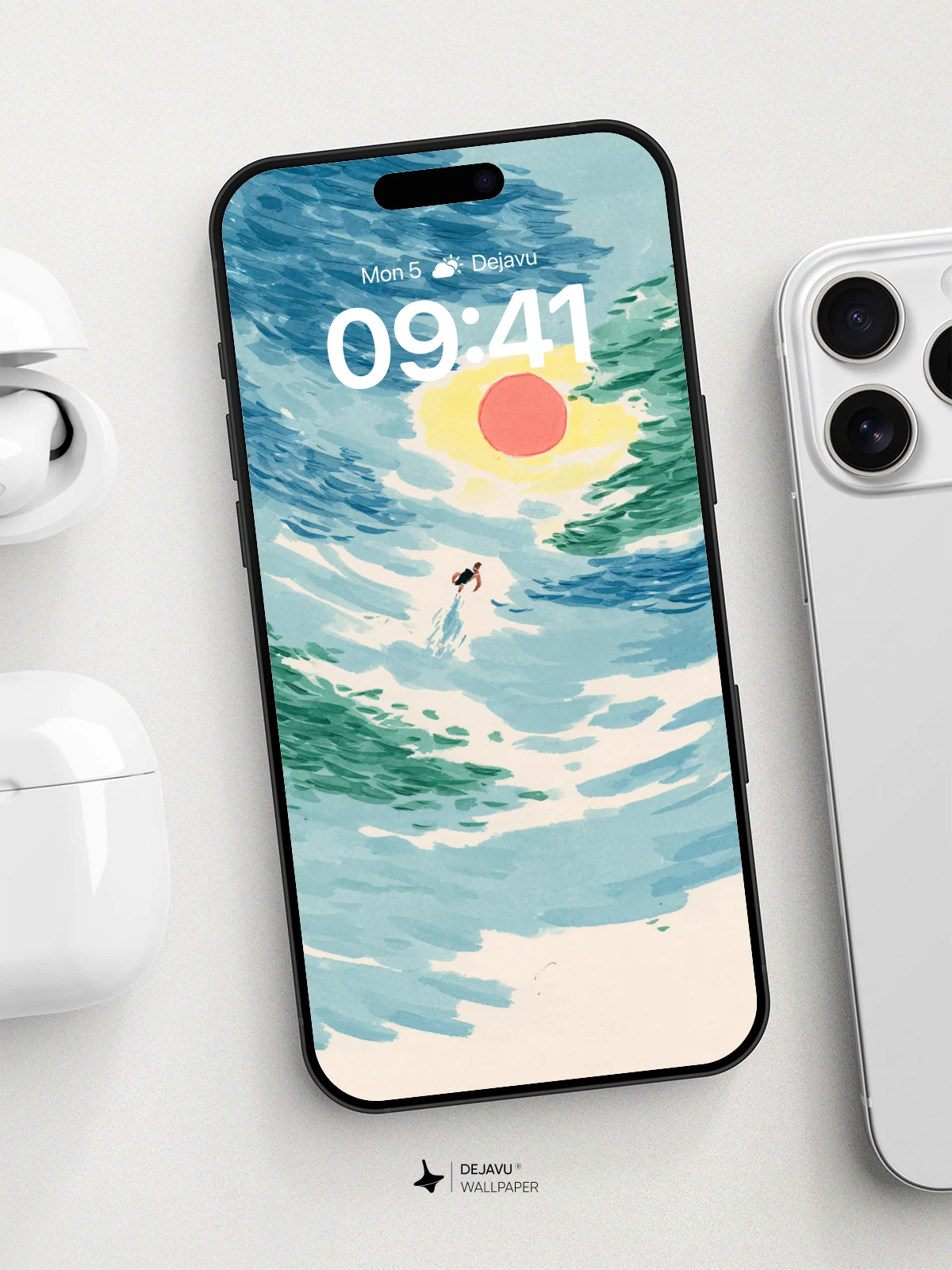 Surreal Ocean Wave Wallpaper 8K for iPhone and Android