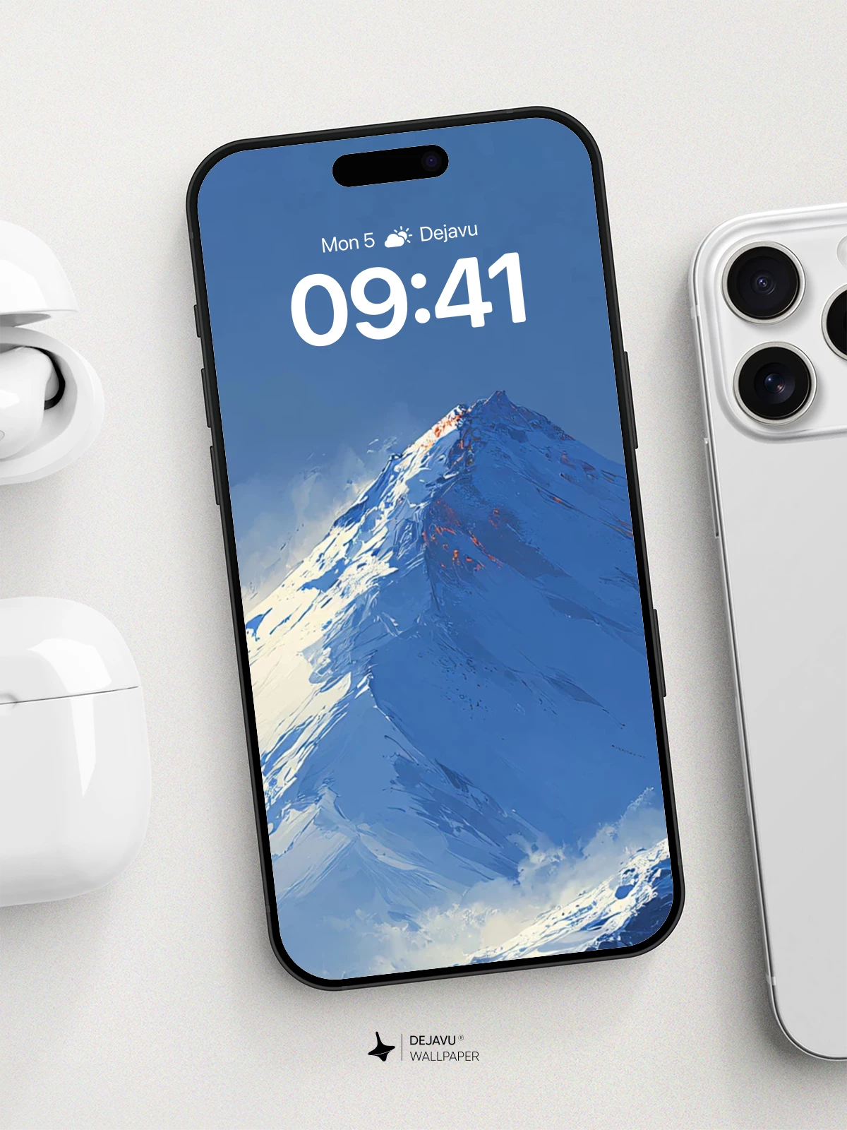 Majestic Snow-Capped Peak Wallpaper 8K for iPhone and Android