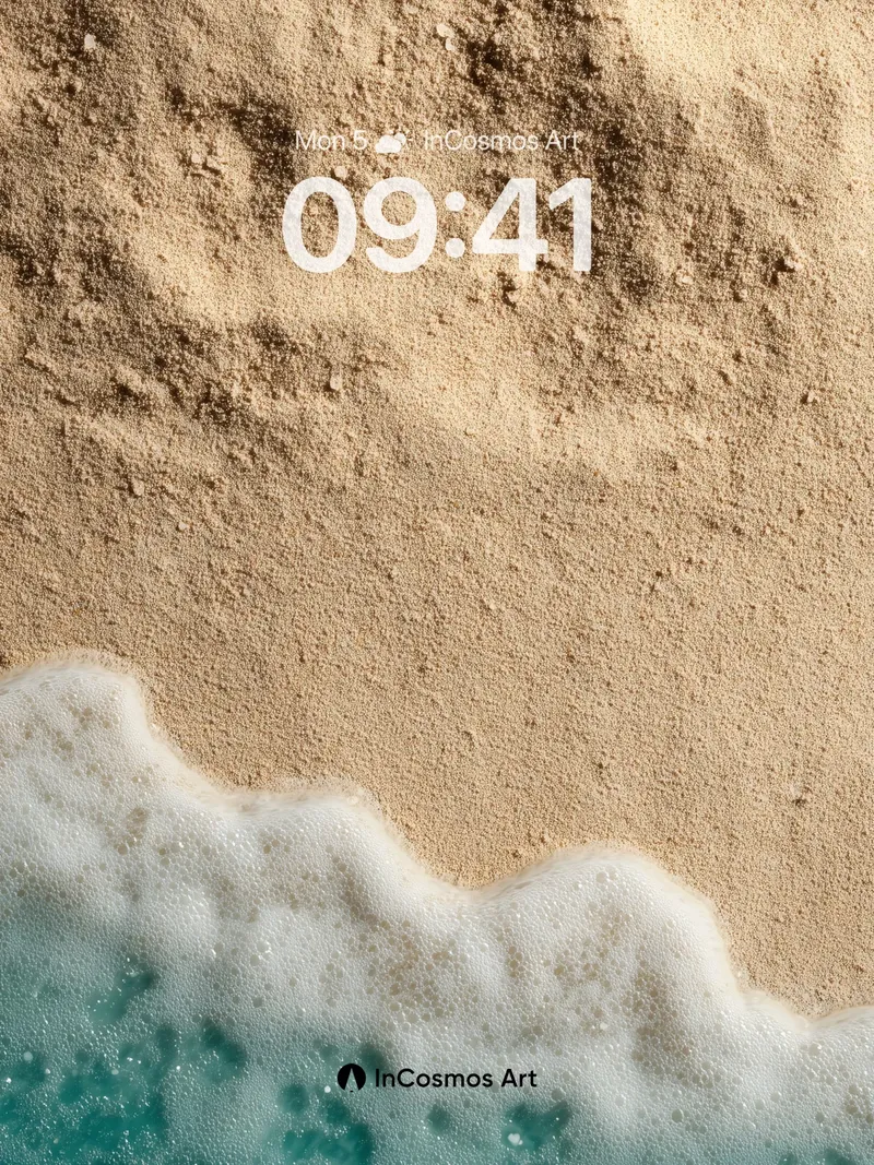 Serenity Shore Wallpaper with Foaming Edge