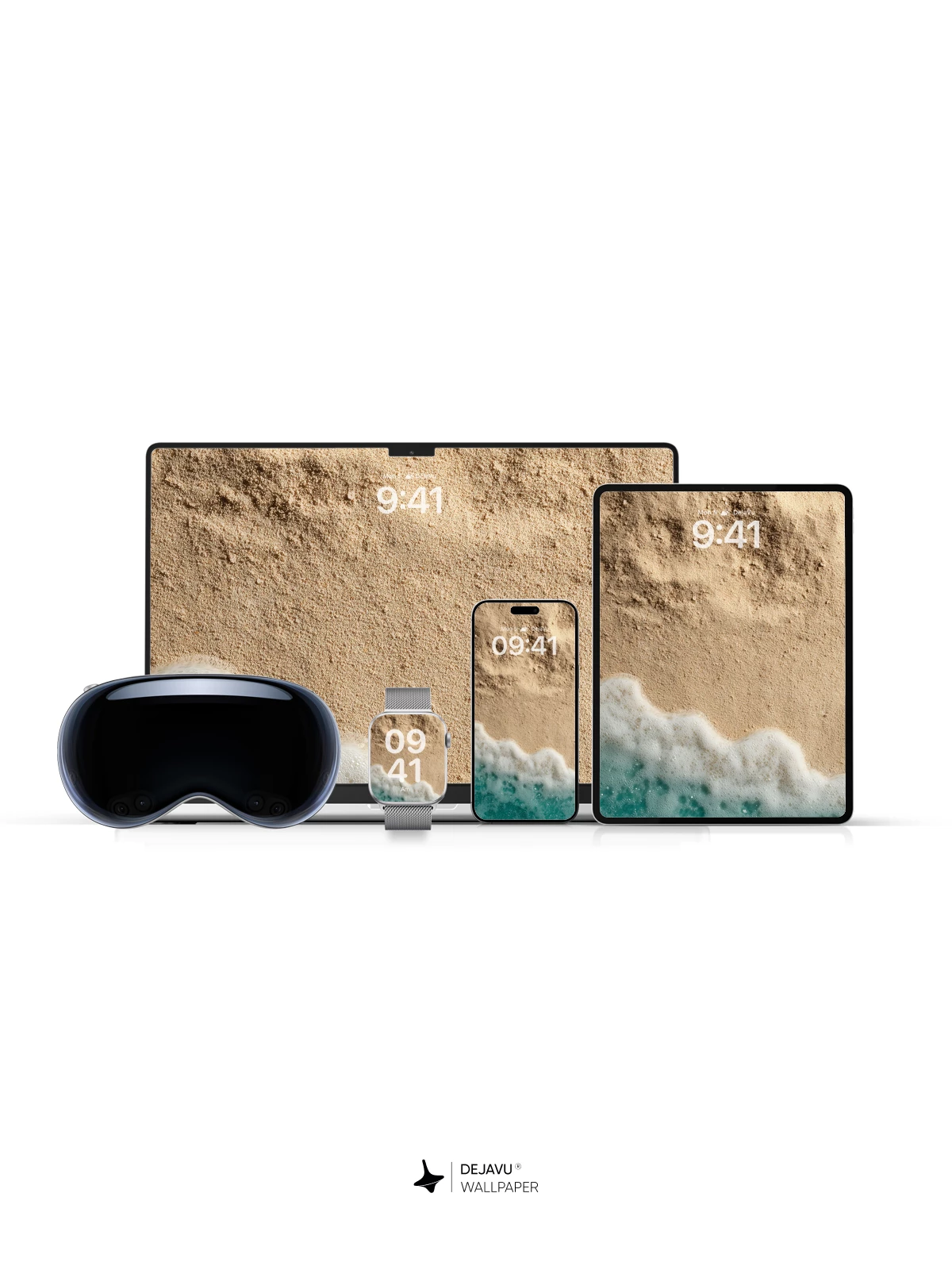 Serene Beach Wave Wallpaper 8K for iPhone and Android
