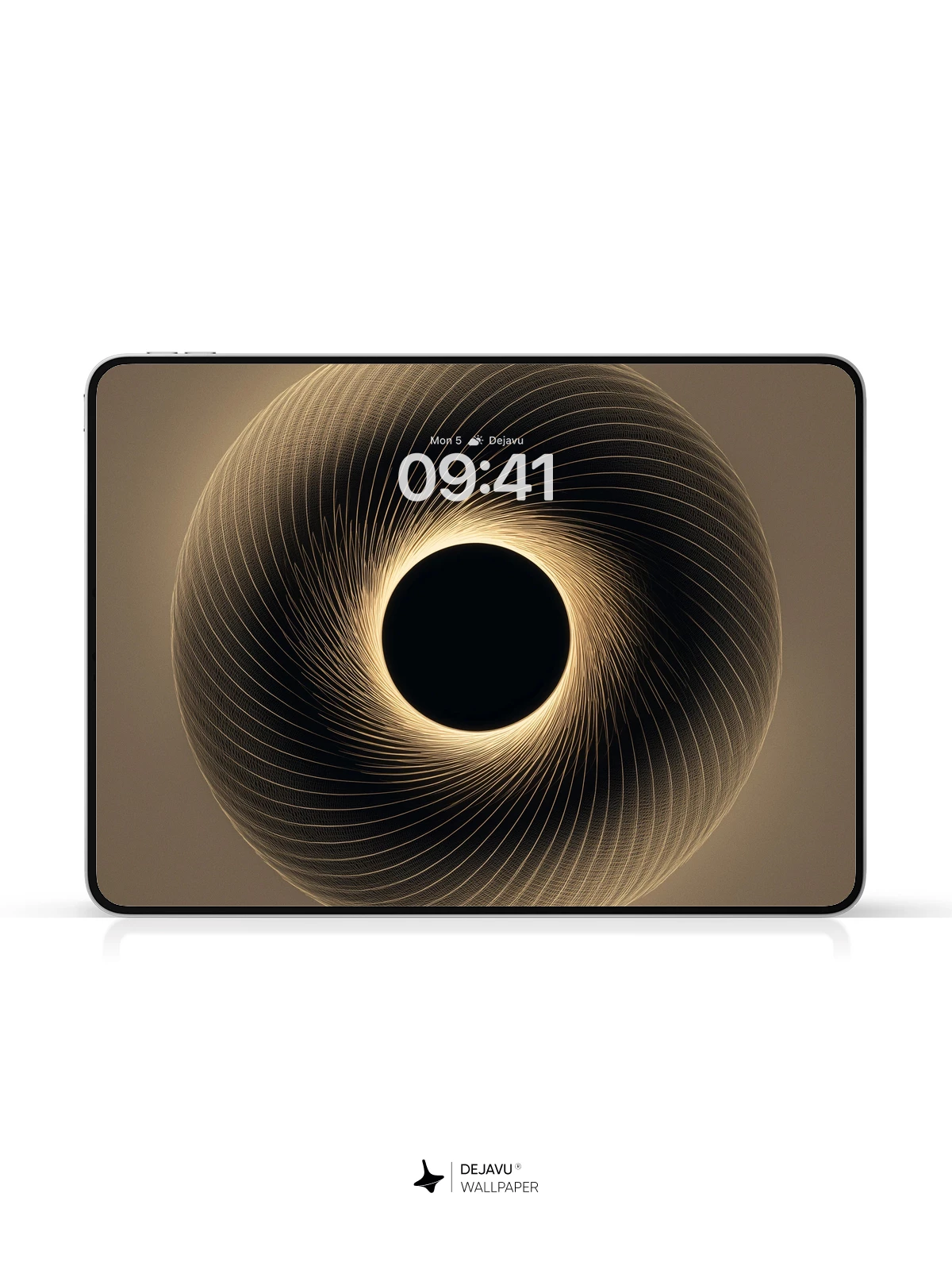 Golden Spiral Orb Wallpaper 8K for iPhone and Android