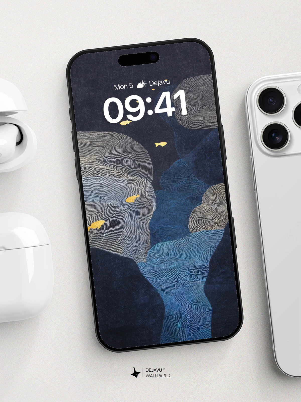 Minimalist River Flow Wallpaper 8K for iPhone and Android