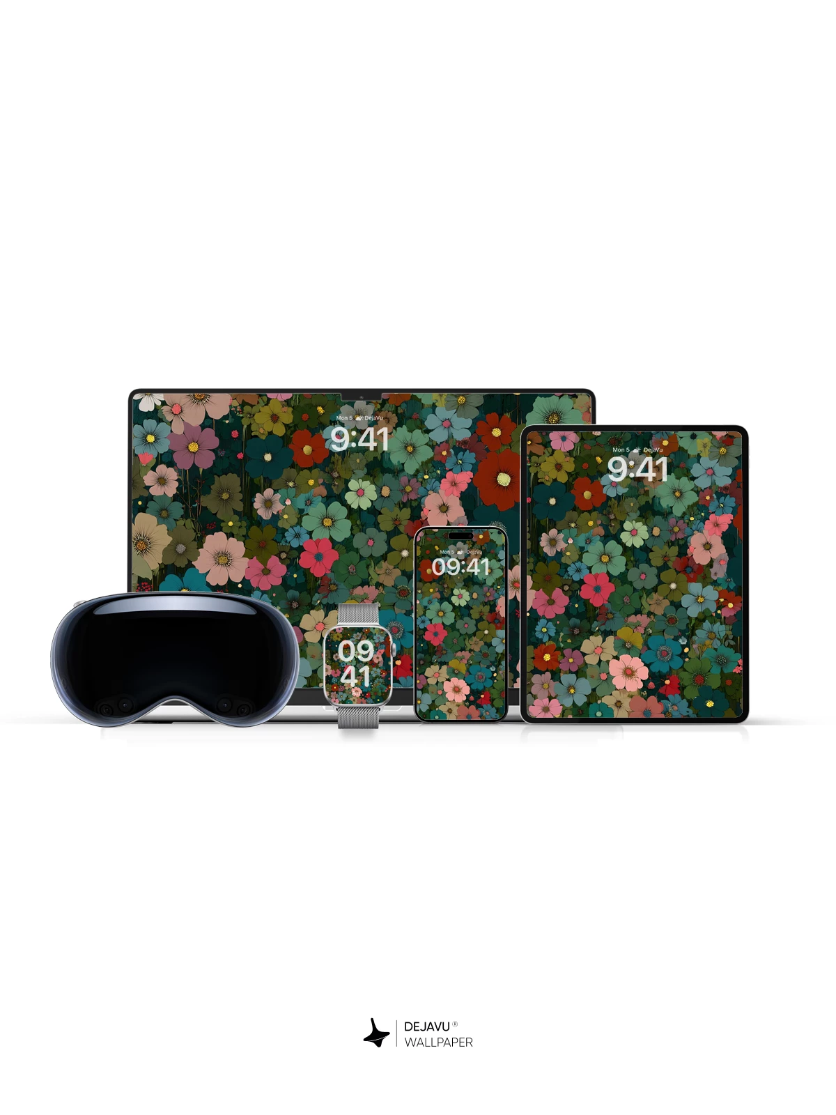 Whimsical Floral Garden Wallpaper 8K for iPhone and Android
