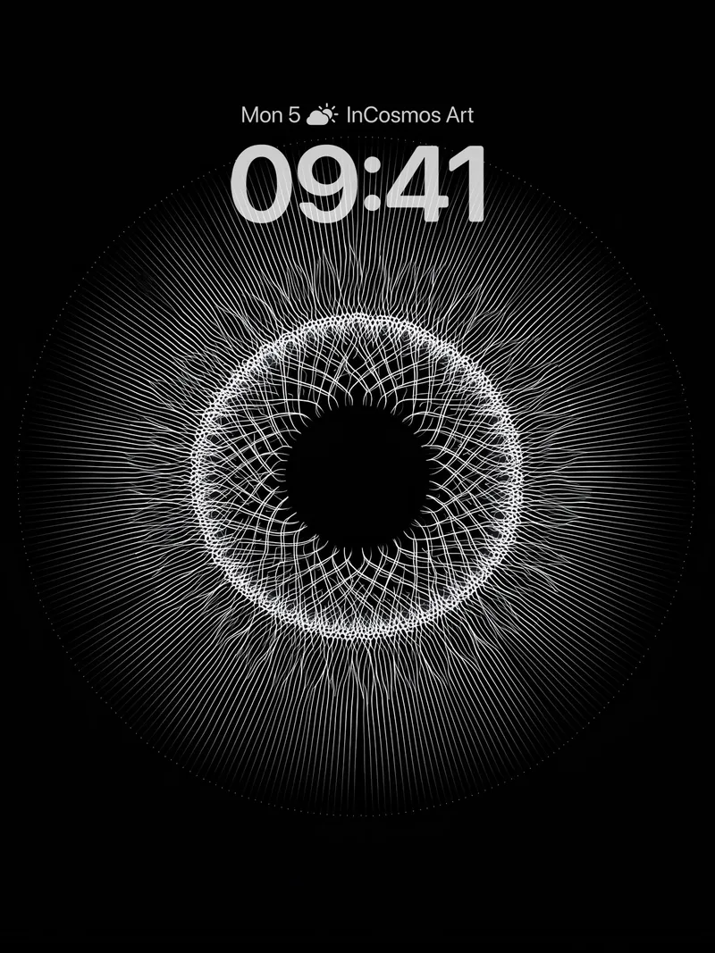 Silent Pulse Wallpaper with Radiant Web