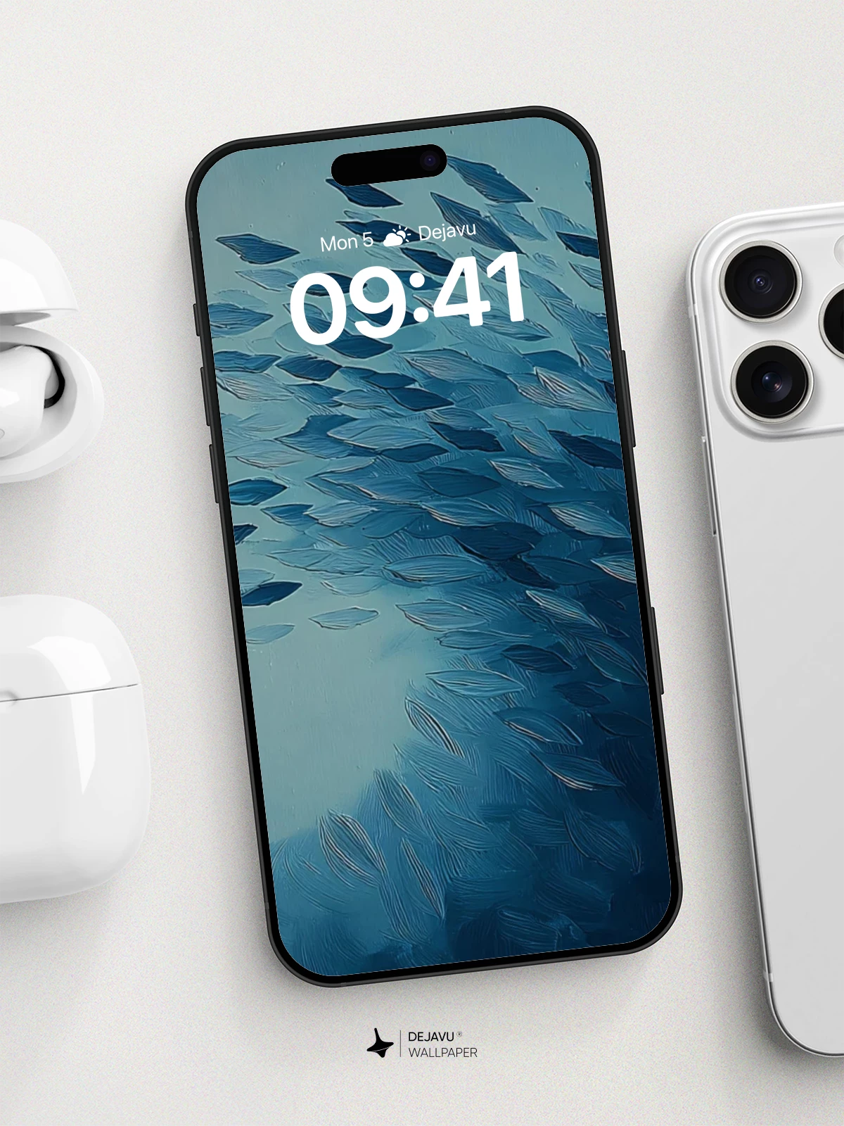 Underwater School of Fish Wallpaper 8K for iPhone and Android