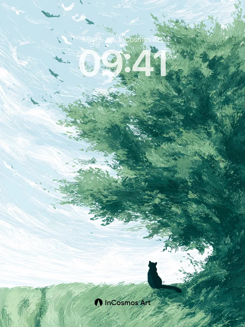 Serenity Under Canopy Wallpaper with Whispering Sky