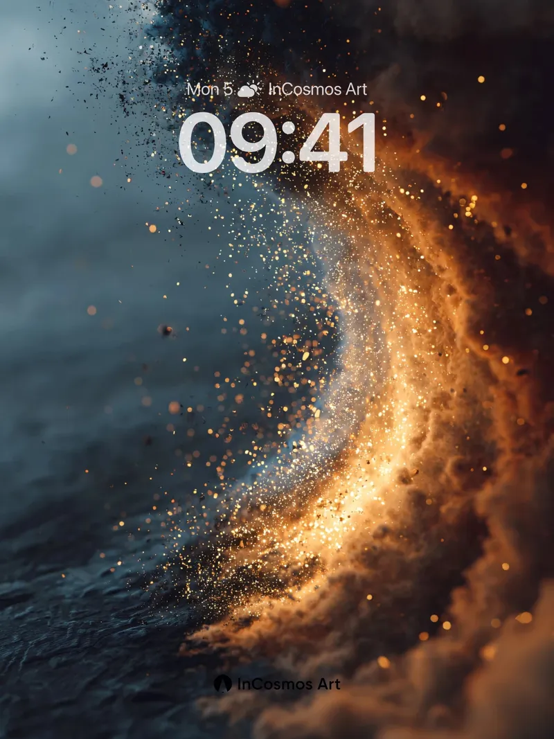 Crimson Surge Wallpaper with Ember Trails