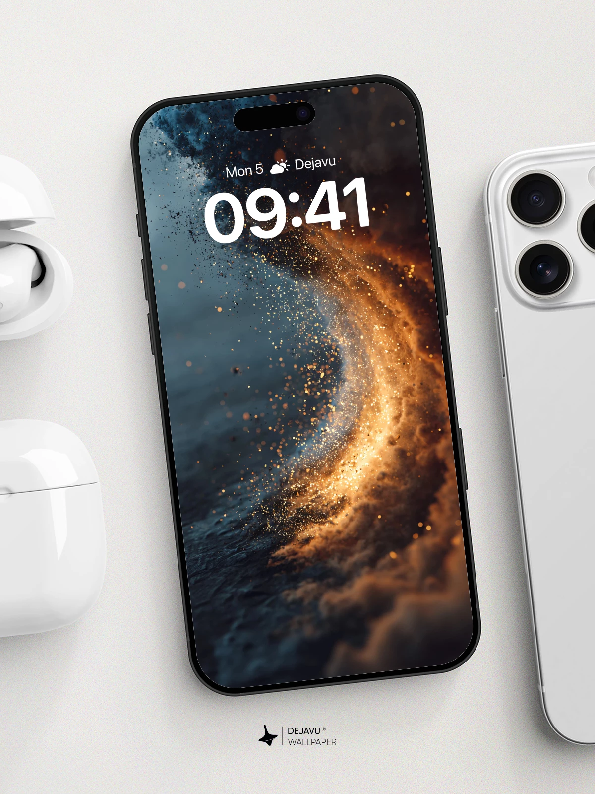 Fiery Ocean Wave Wallpaper 8K for iPhone and Android