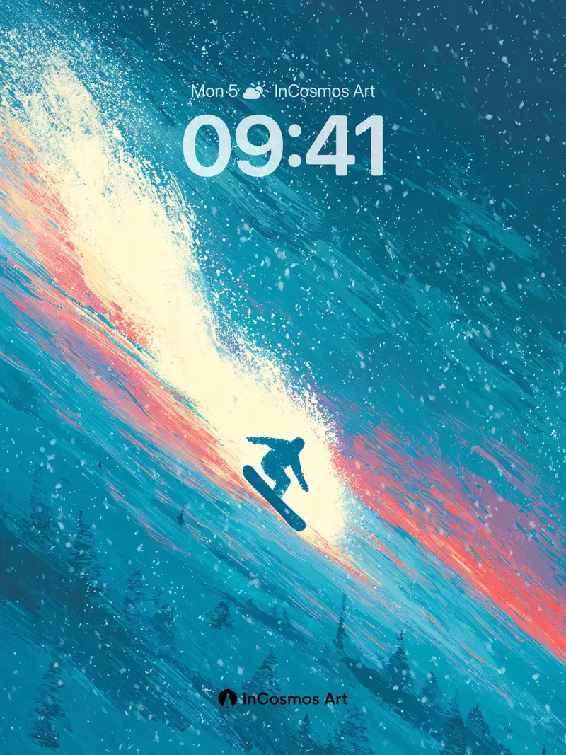 Crimson Trail Wallpaper with Snowstorm Pulse