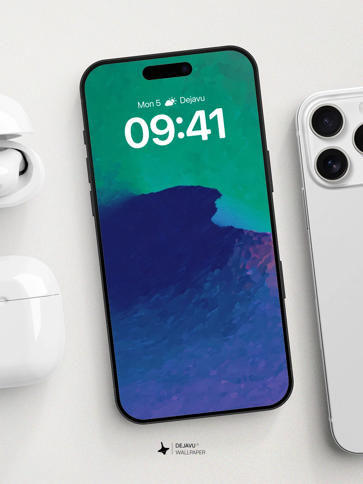 Abstract Gradient Wave Wallpaper 8K for iPhone and Android