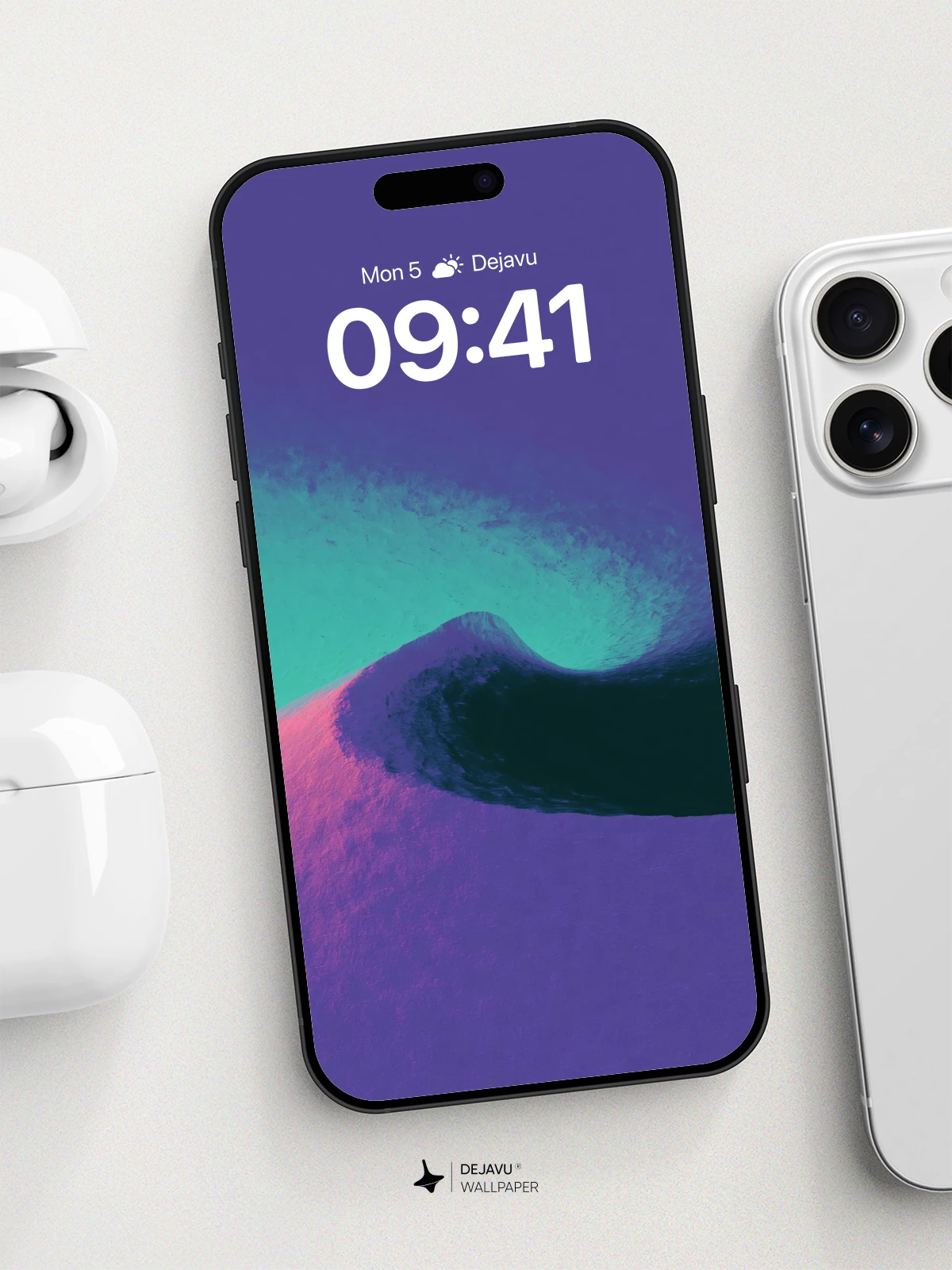 Abstract Wave Gradient Wallpaper 8K for iPhone and Android