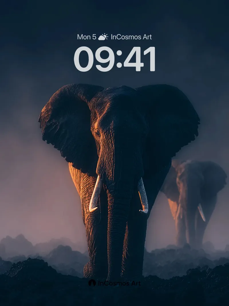 Dawn Echo Wallpaper with Shadowed Giants