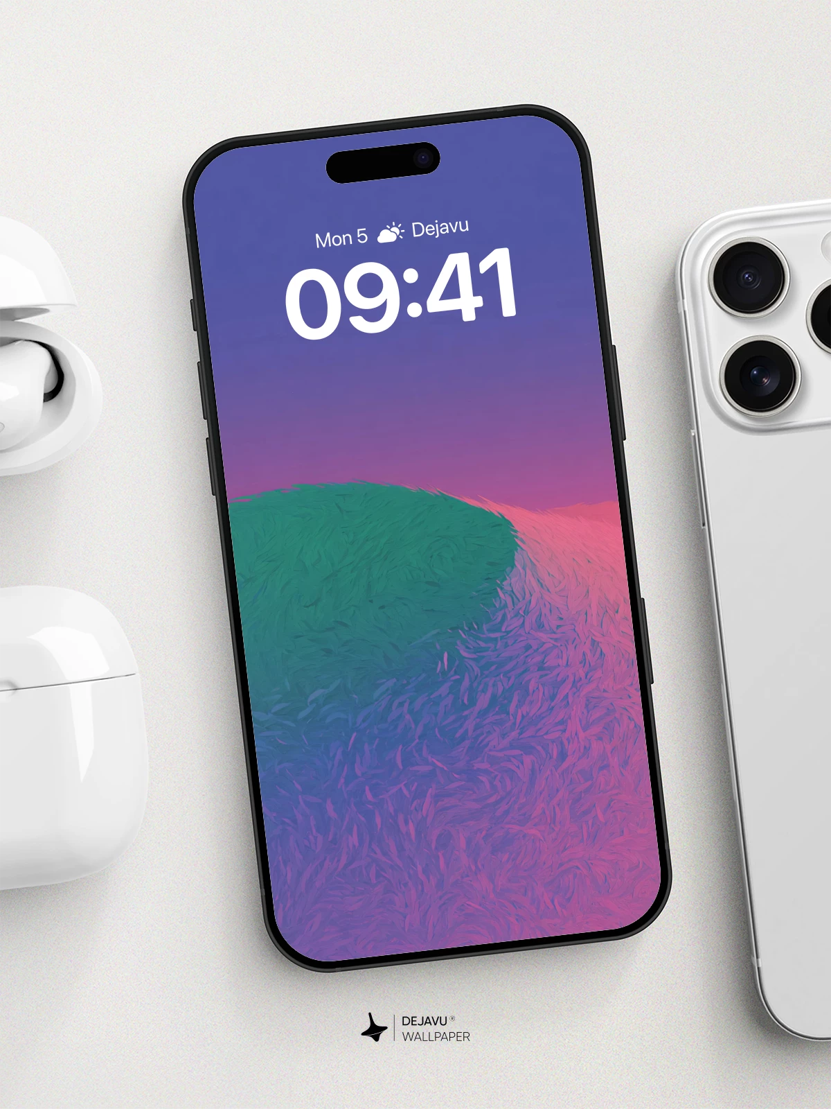 Abstract Gradient Wave Wallpaper 8K for iPhone and Android