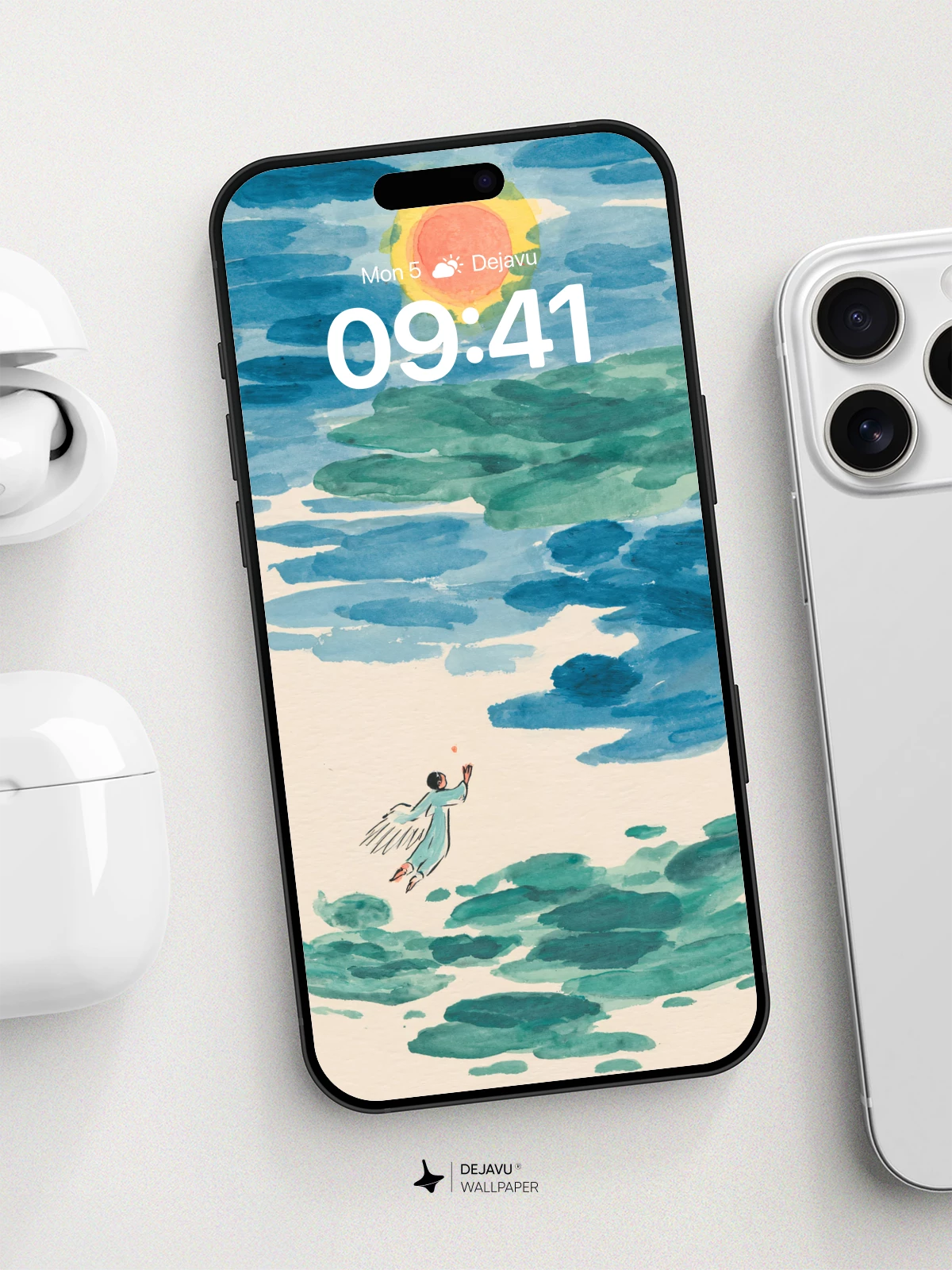 Surreal Sky Dancer Wallpaper 8K for iPhone and Android