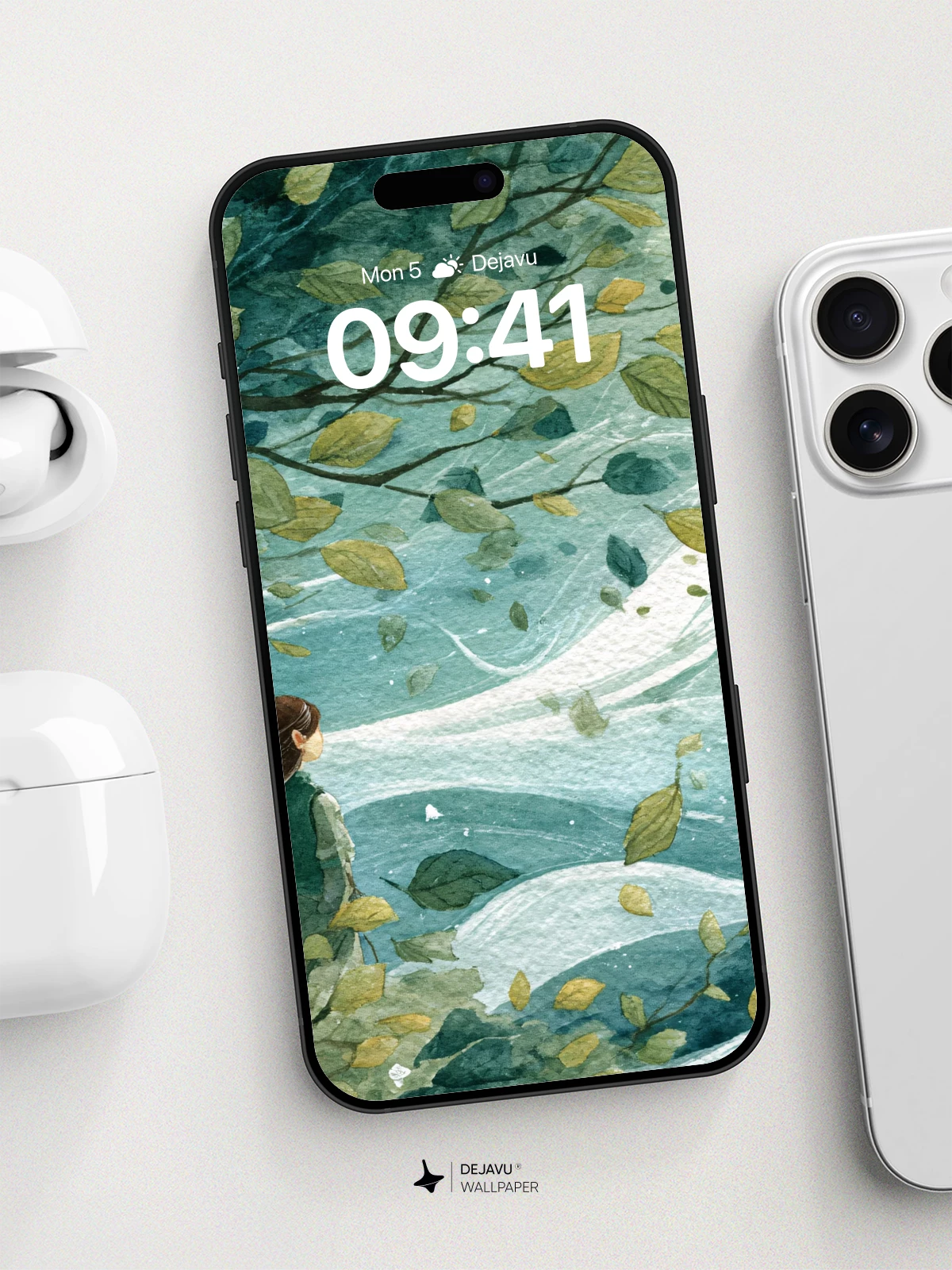 Whispers of the Forest Stream Wallpaper 8K for iPhone and Android