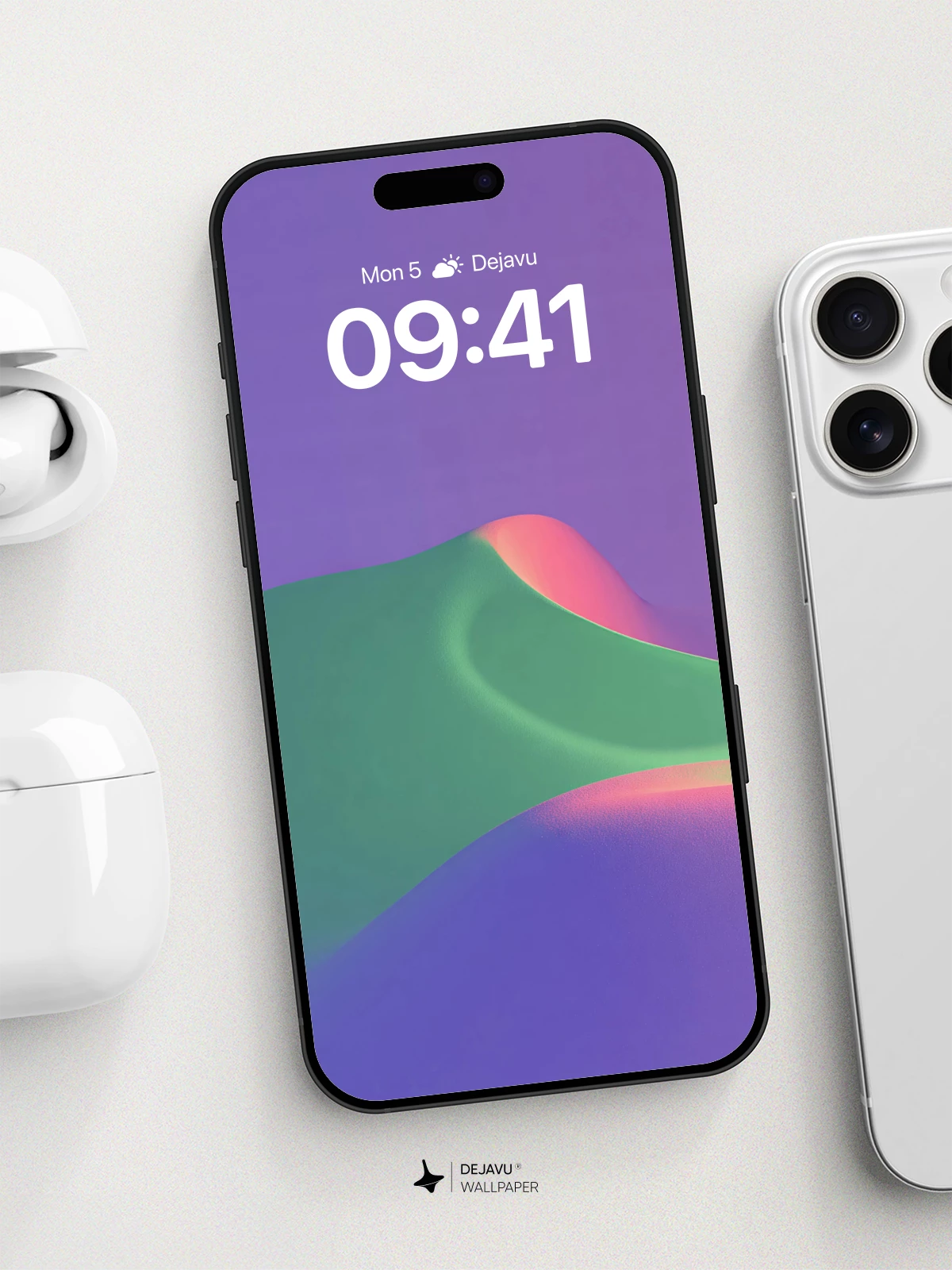 Abstract Gradient Wave Wallpaper 8K for iPhone and Android