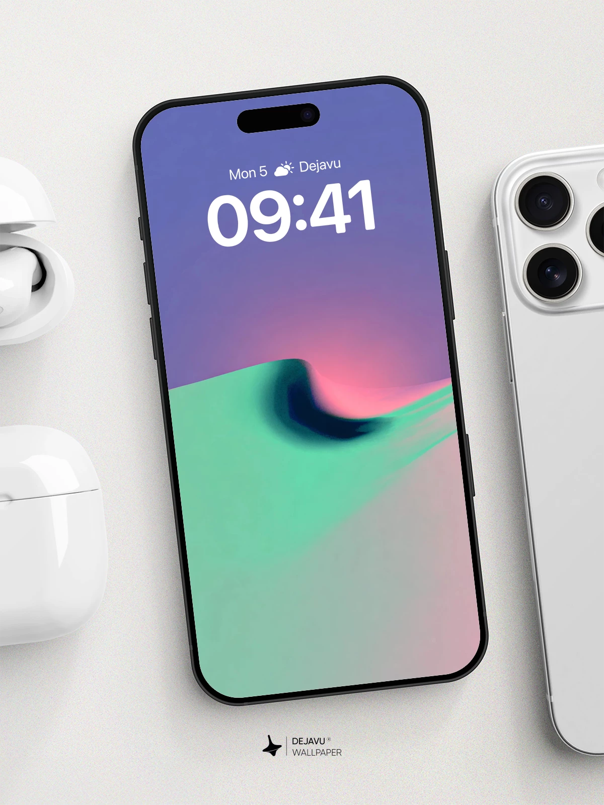 Abstract Gradient Wave Wallpaper 8K for iPhone and Android