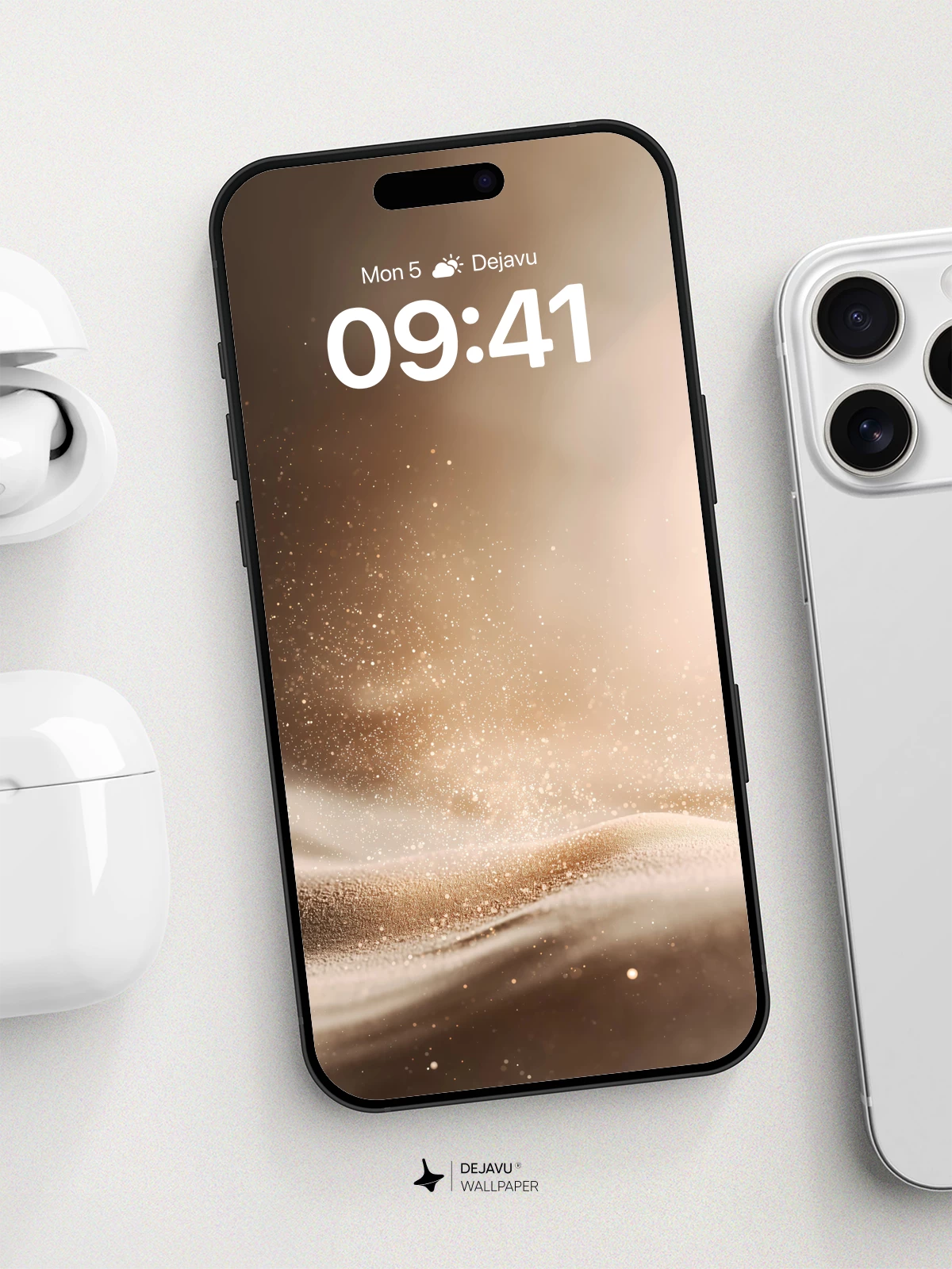 Golden Dust Dreams Wallpaper 8K for iPhone and Android