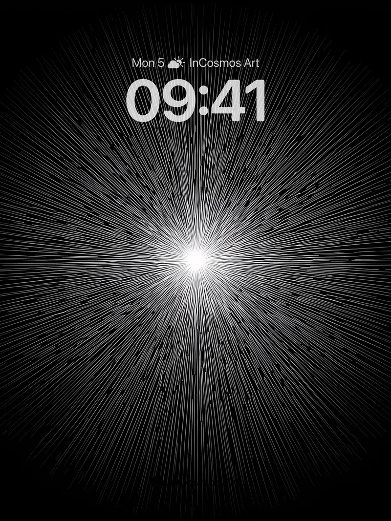 Cosmic Burst Wallpaper with Radiant Lines