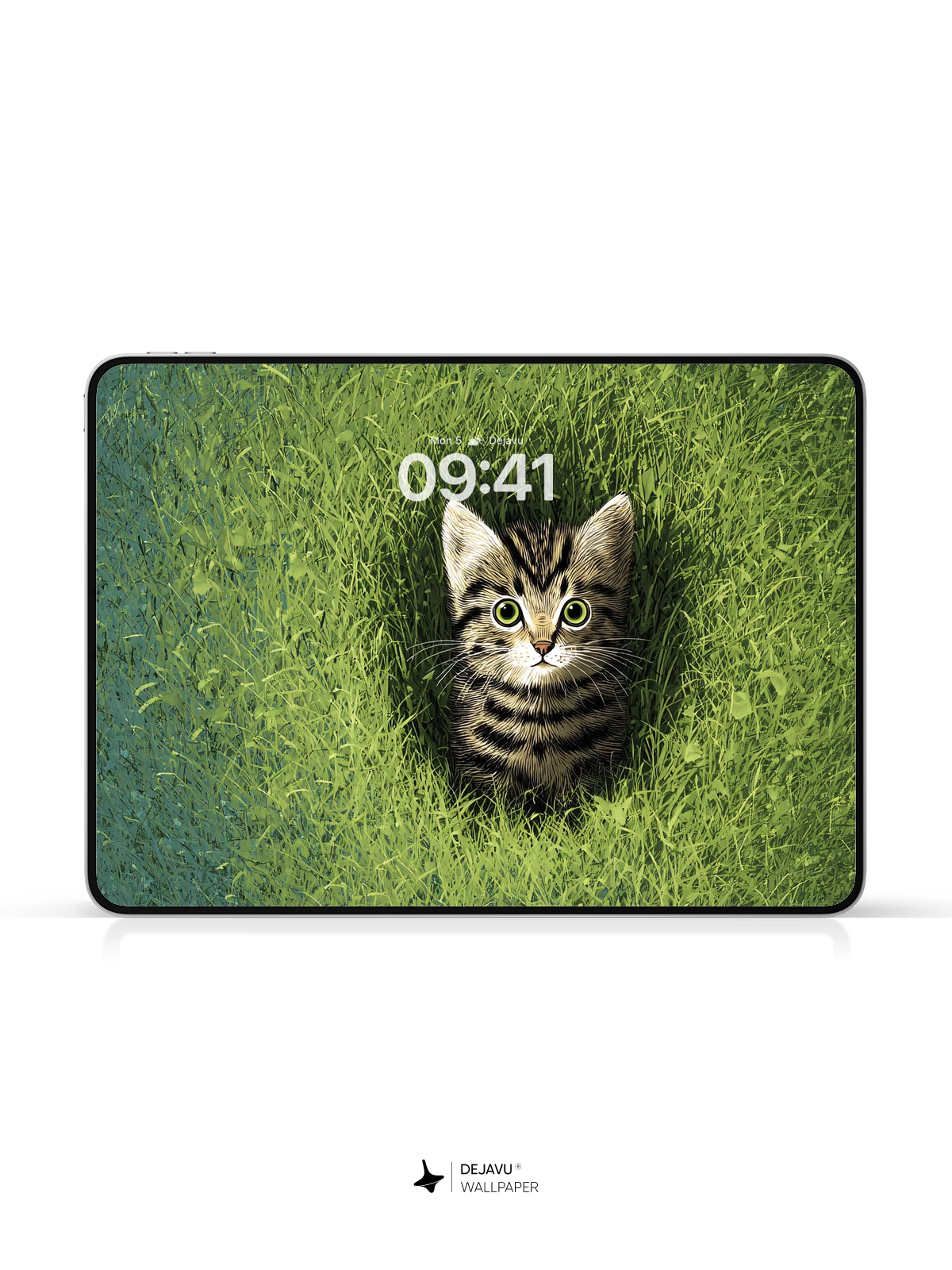 Whiskered Secret in the Grass Wallpaper 8K for iPhone and Android