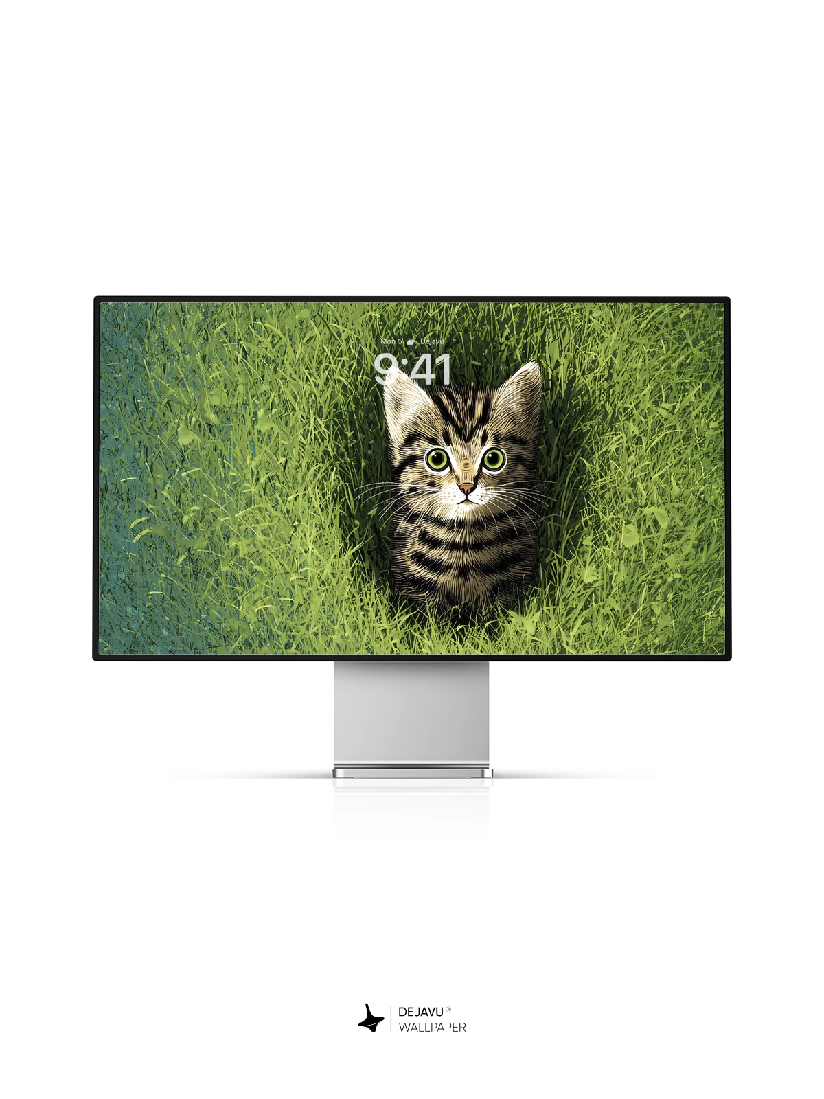 Whiskered Secret in the Grass Wallpaper 8K for iPhone and Android