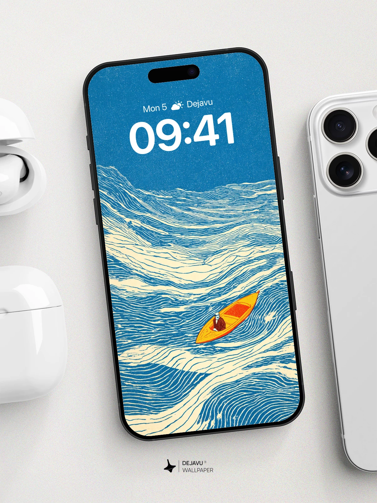 Surreal Ocean Waves Wallpaper 8K for iPhone and Android