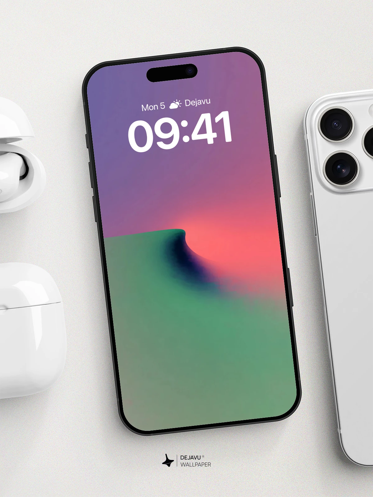 Abstract Gradient Wave Wallpaper 8K for iPhone and Android