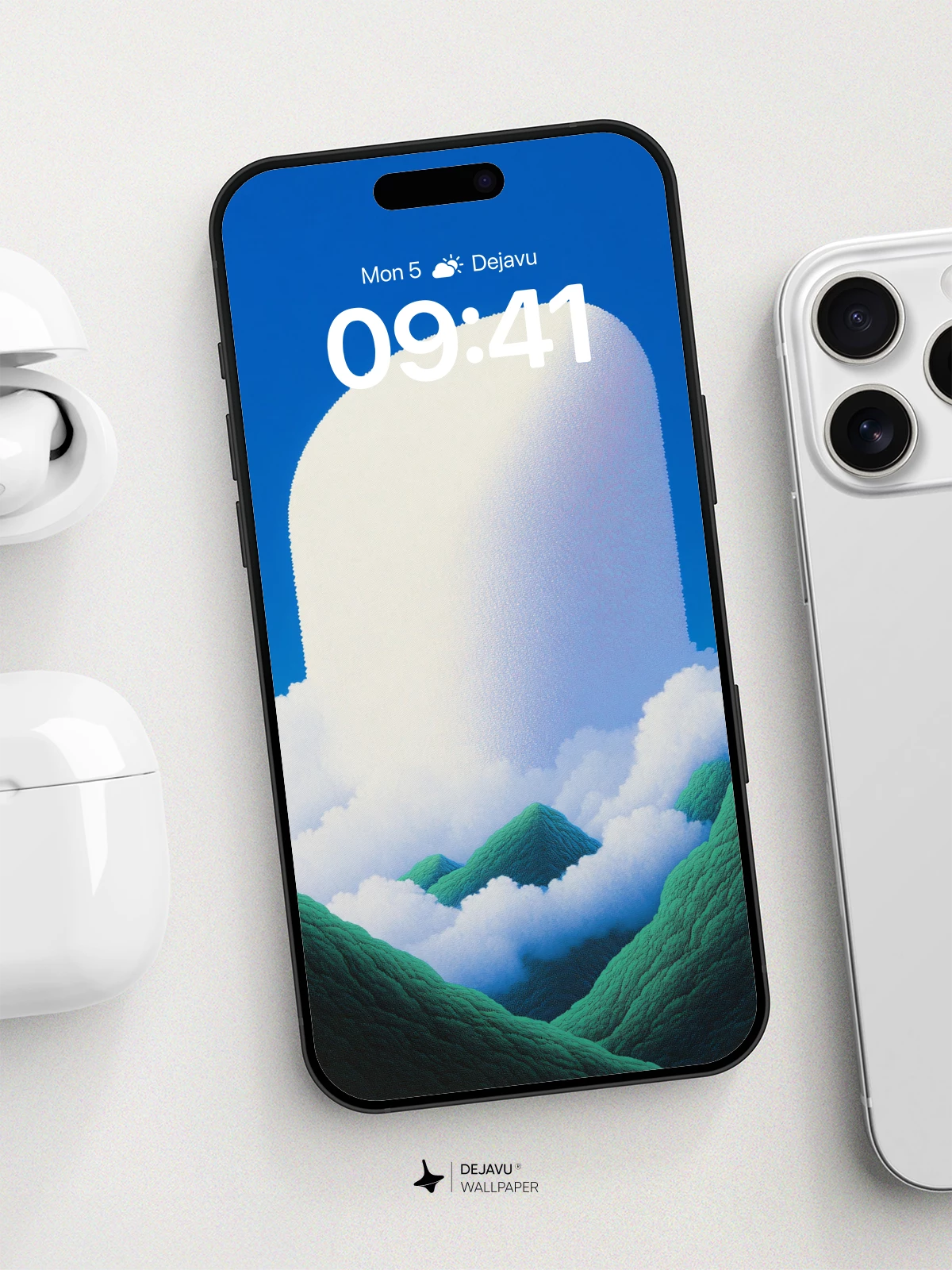 Surreal Cloud Mountain Wallpaper 8K for iPhone and Android