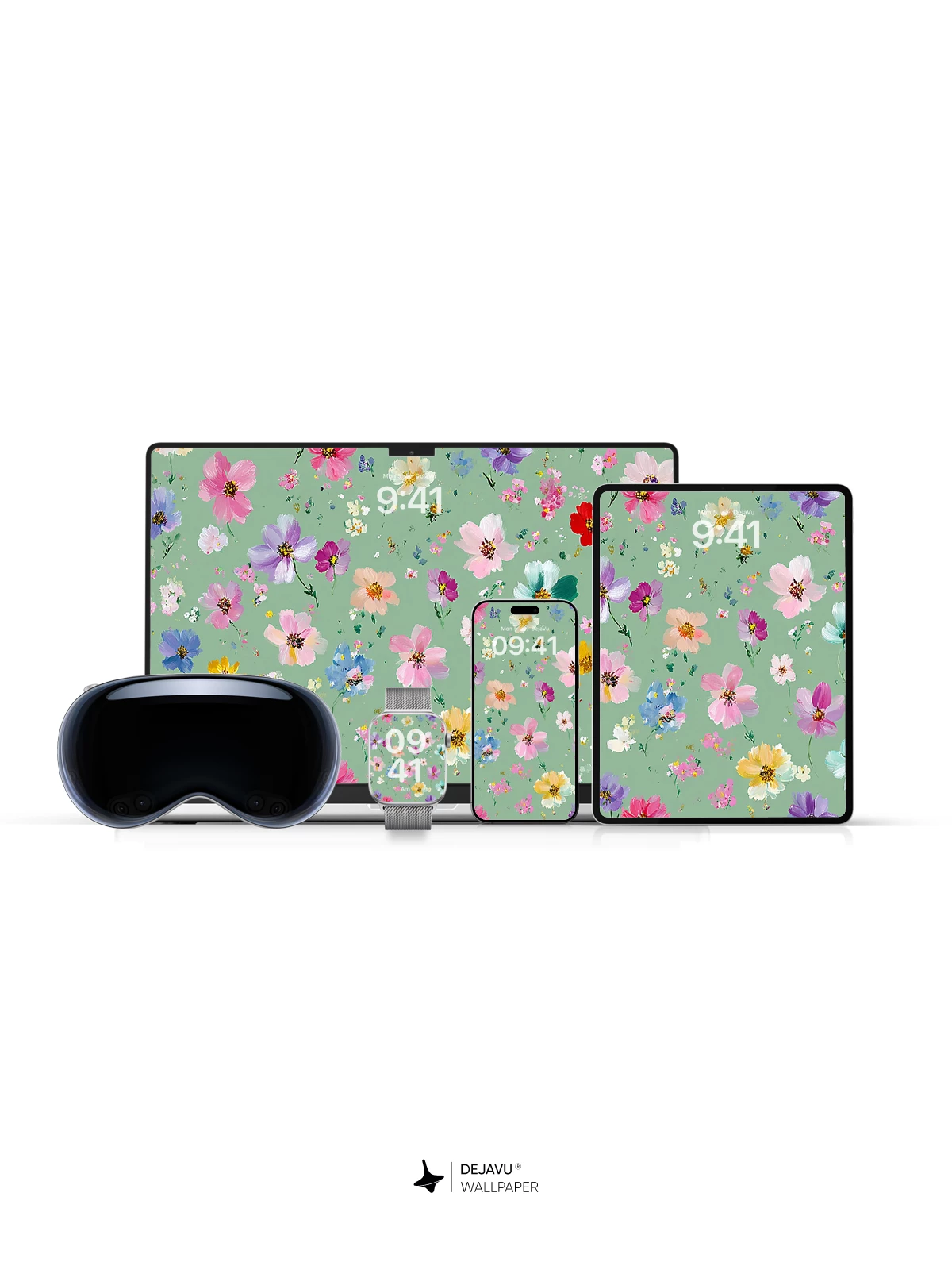 Whimsical Floral Garden Wallpaper 8K for iPhone and Android