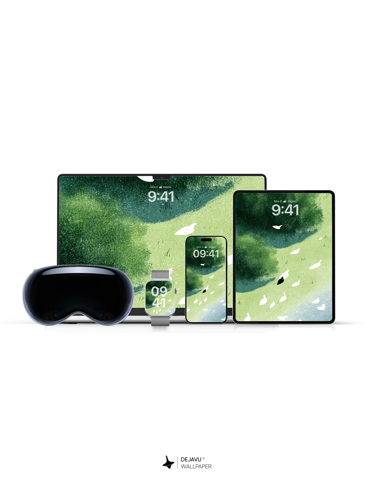 Whimsical Duck Herd Wallpaper 8K for iPhone and Android