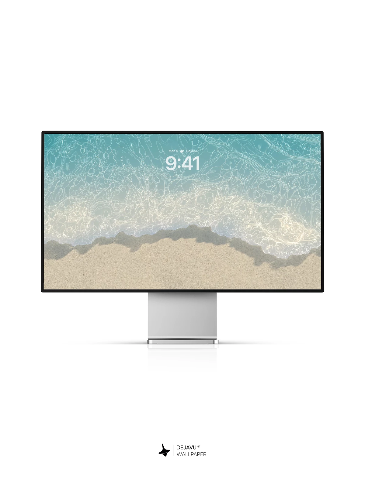 Turquoise Ocean Waves On White Sand Wallpaper 8K