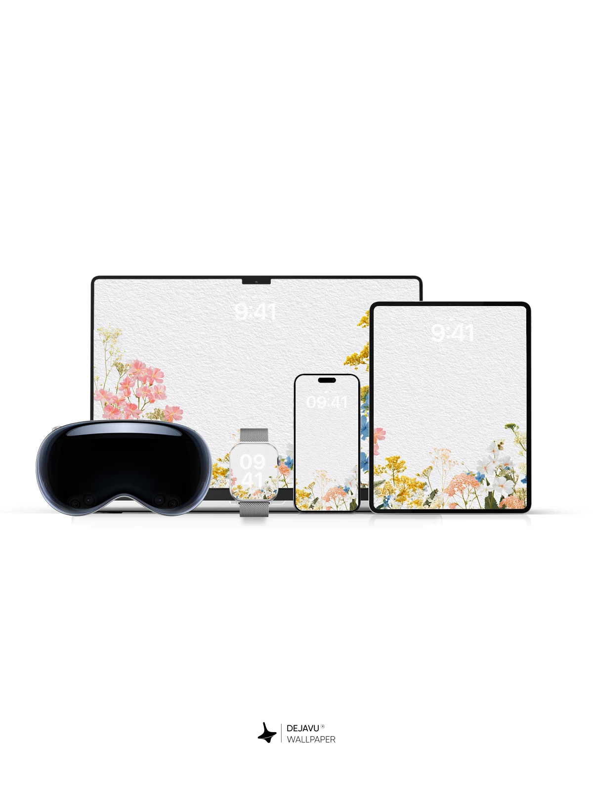 Watercolor Wildflower Garden Wallpaper 8K for iPhone and Android