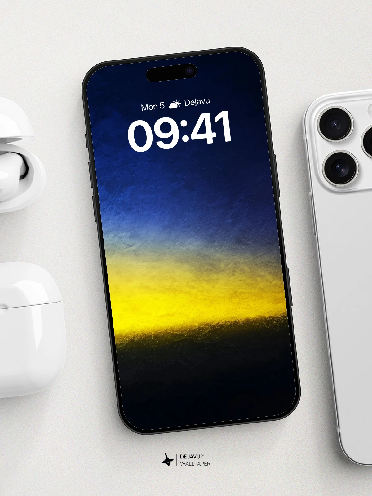 Ukrainian Flag Sky Gradient Wallpaper 8K for iPhone and Android