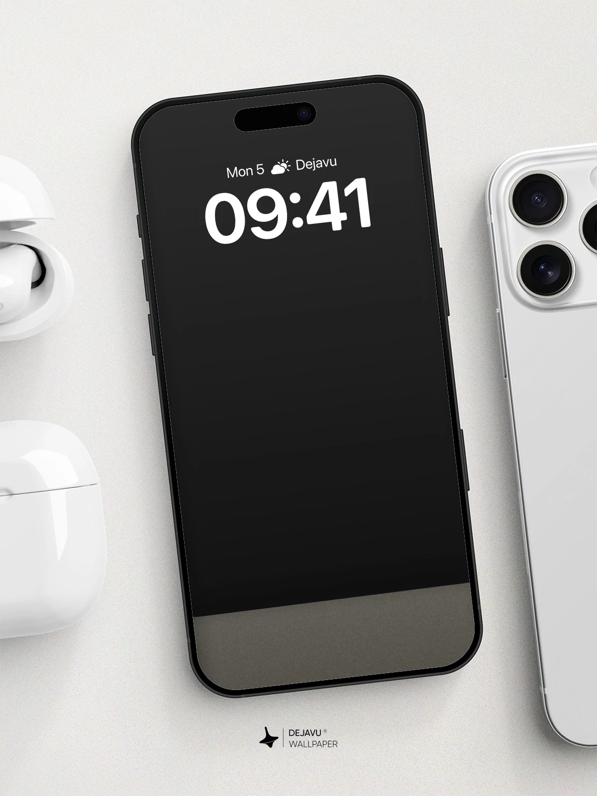 Minimal Black Phone Wallpaper 8K