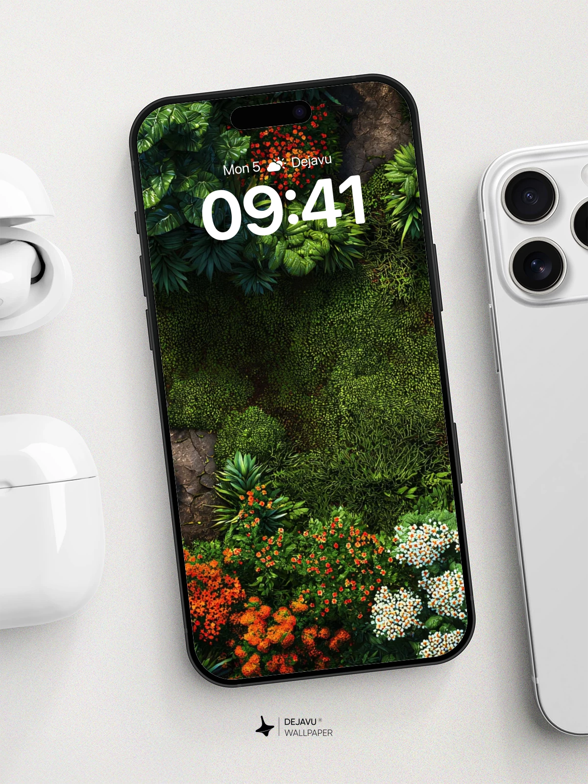 Lush Jungle Garden Wallpaper 8K for iPhone and Android