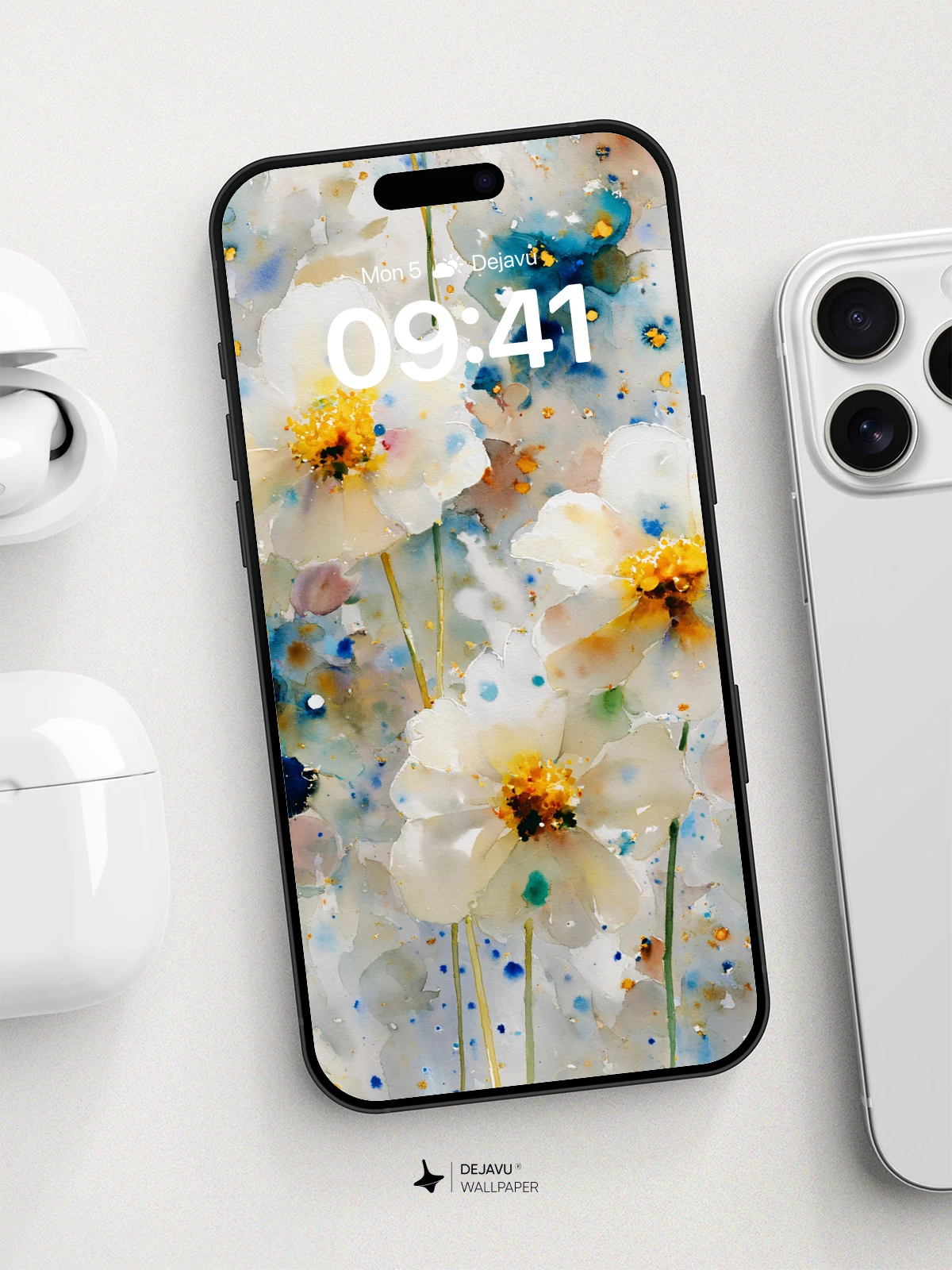 Watercolor Floral Dreams Wallpaper 8K for iPhone and Android