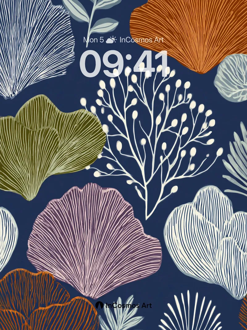 Nocturnal Garden Wallpaper with Whispering Leaves