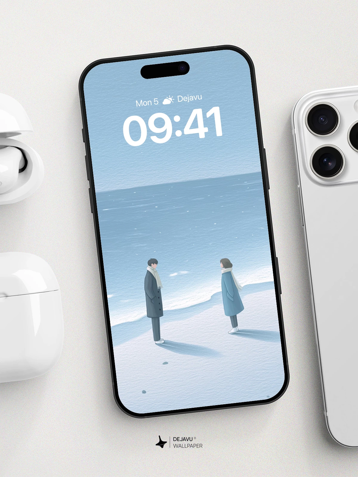 Winter Encounter Wallpaper 8K for iPhone and Android