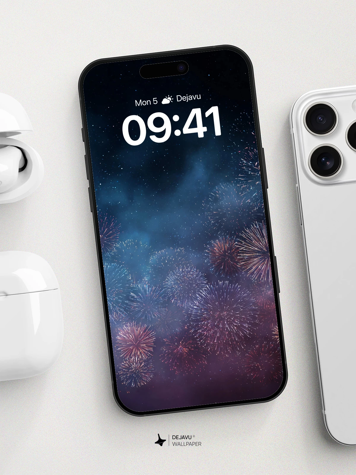 Celestial Fireworks Wallpaper 8K for iPhone and Android