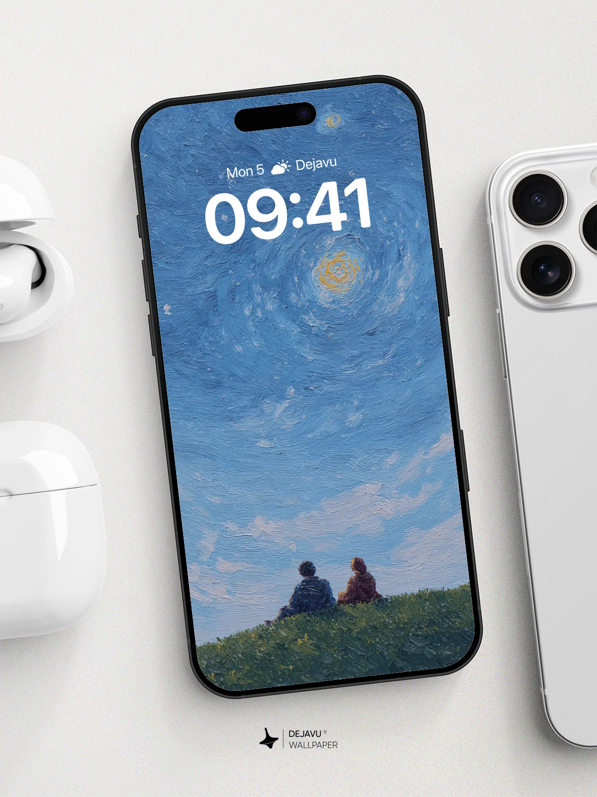 Van Gogh-Inspired Starry Sky Wallpaper 8K for iPhone and Android