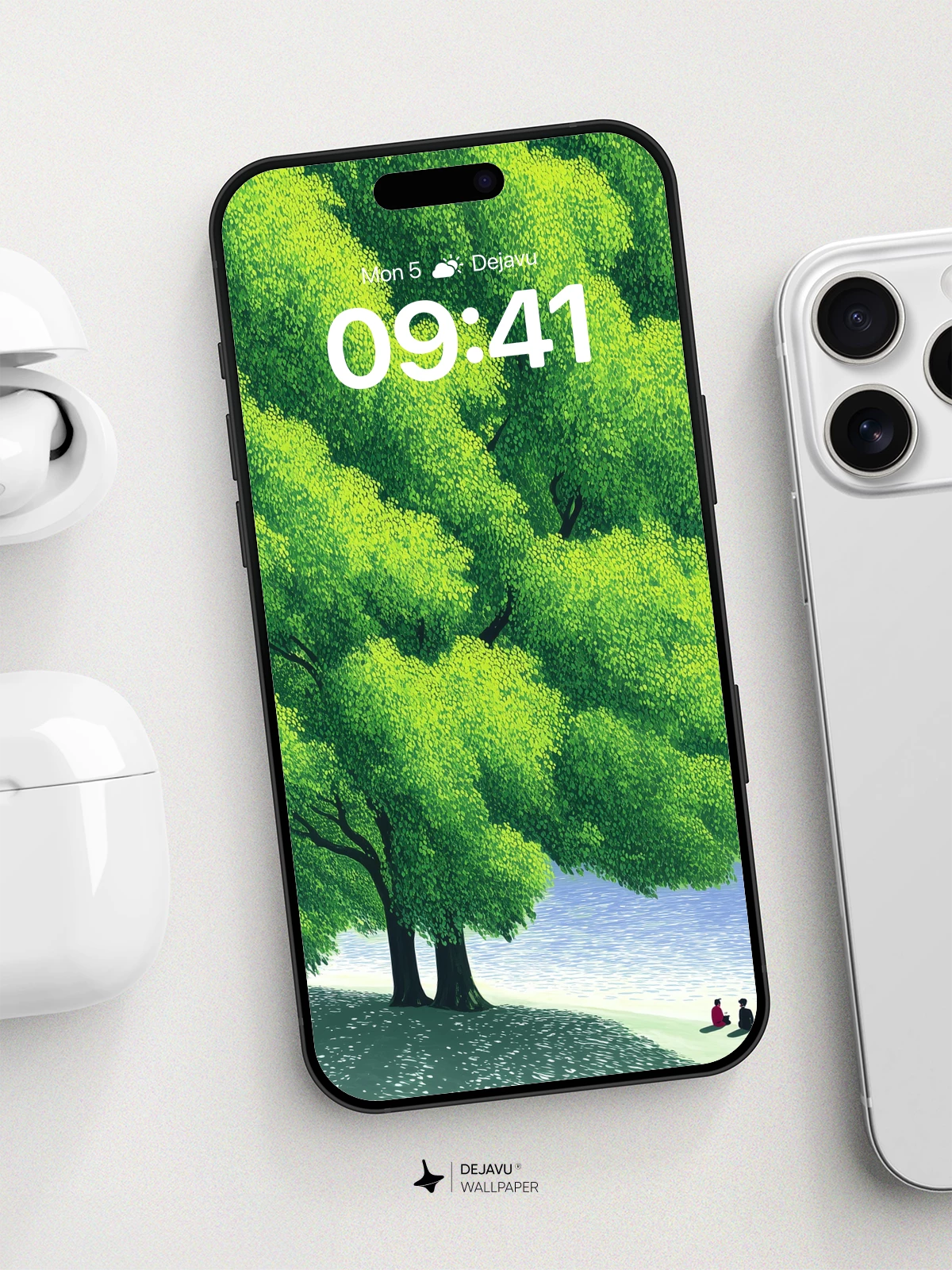 Serene Tree Canopy Wallpaper 8K for iPhone and Android