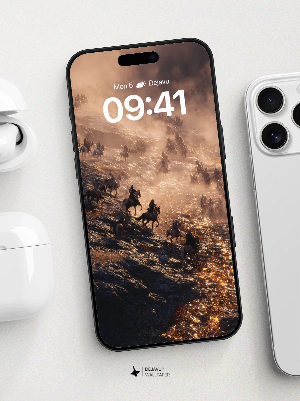 Epic Horse Cavalry Charge Wallpaper 8K for iPhone and Android