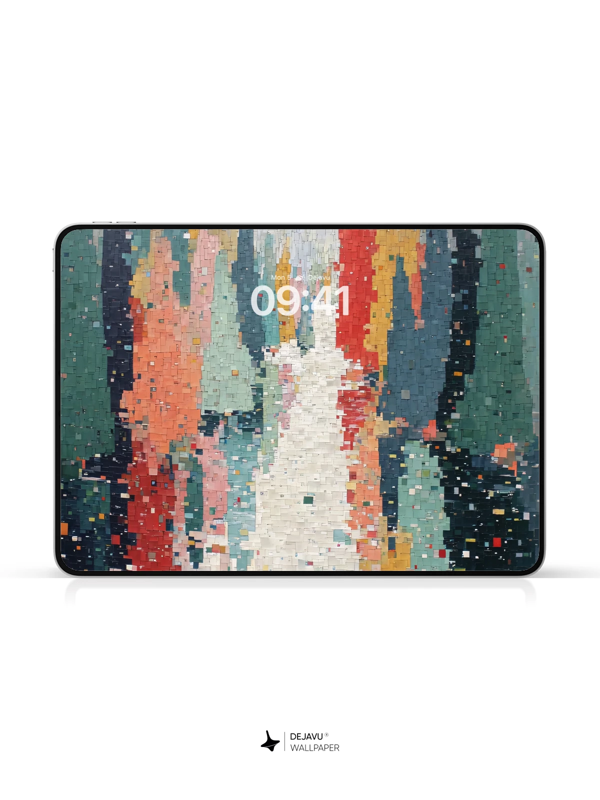 Pointillist Forest Path Wallpaper 8K for iPhone and Android