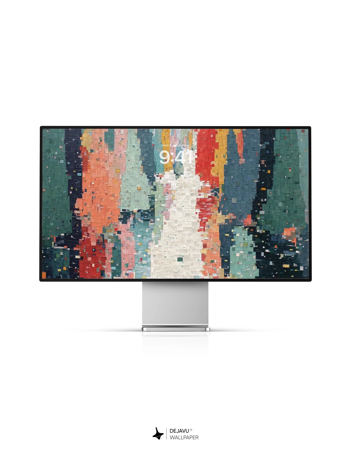 Pointillist Forest Path Wallpaper 8K for iPhone and Android