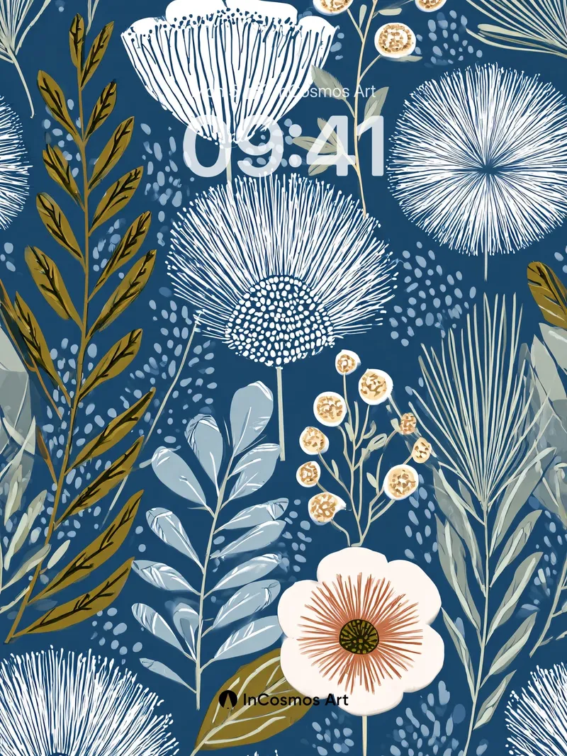 Nocturnal Bloom Wallpaper with Whispering Petals